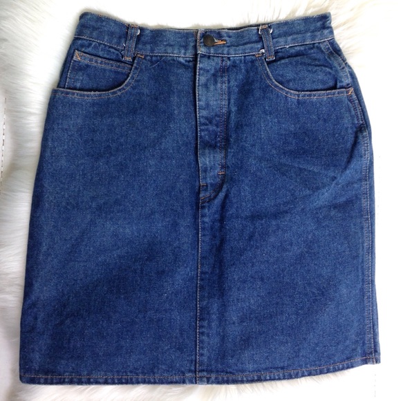 Vintage Dresses & Skirts - Vintage 90s Denim Mini Skirt